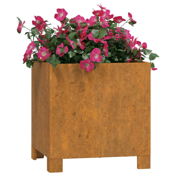 Vaso/floreira com pernas 32x30x33 cm aço corten cor enferrujado M 3