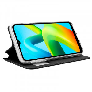 Fundação COOL Capa de Flip para Xiaomi Redmi A1 Plus / A2 Plus luz preta H