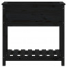 Jardinera con estante madera maciza pino negro 82.5x34.5x81 cm 5