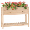Jardinera con estante madera maciza de pino 111.5x34.5x81 cm 4