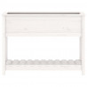 Jardinera con estante madera maciza pino blanca 111.5x34.5x81cm 5