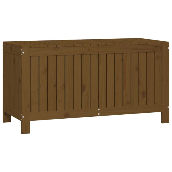 Caja de almacenaje jardín madera pino marrón miel 115x49x60 cm M 5