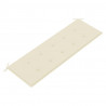 Banco Batavia cojín color crema madera maciza de teca 150 cm 5