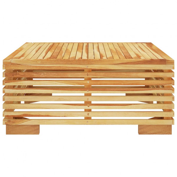 Mesa de centro para jardín madera maciza teca 69.5x69.5x31 cm M 4