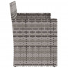 Banco de jardín con cojines ratán sintético gris 105 cm 5