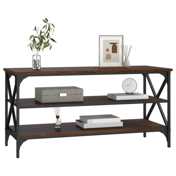 Mueble para TV madera contrachapada marrón roble 100x40x50 cm M 4