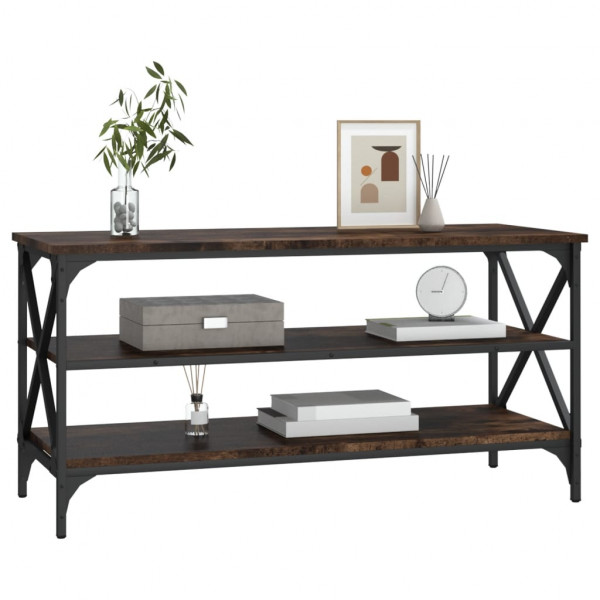 Mueble para TV madera contrachapada roble ahumado 100x40x50 cm M 4