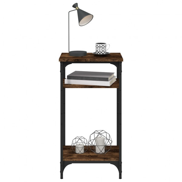 Mesa auxiliar madera contrachapada roble ahumado 40x30x75 cm M 5