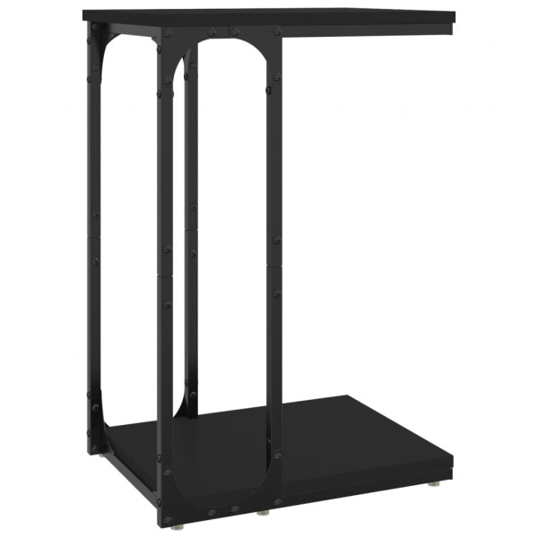 Mesa auxiliar de madera contrachapada negro 40x30x60 cm M 2