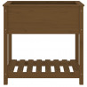 Jardinera con estante madera maciza marrón miel 82.5x54x81 cm 5
