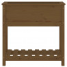 Jardinera con estante madera maciza pino marrón 82.5x34.5x81 cm 5