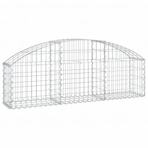 Cesto gabião arqueado 150x30x40/60 cm ferro galvanizado H