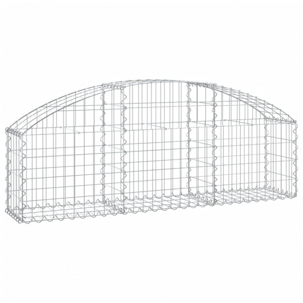 Cesto gabião arqueado 150x30x40/60 cm ferro galvanizado M 2