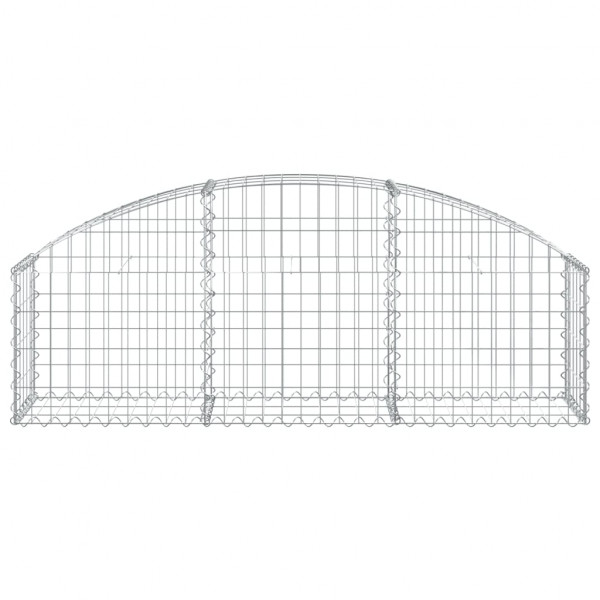 Cesta de gaviones forma arco hierro galvanizado 150x30x40/60 cm M 3