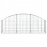 Cesta de gaviones forma arco hierro galvanizado 150x30x40/60 cm 3