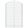 Cesta gaviones forma arco hierro galvanizado 100x30x140/160 cm 3