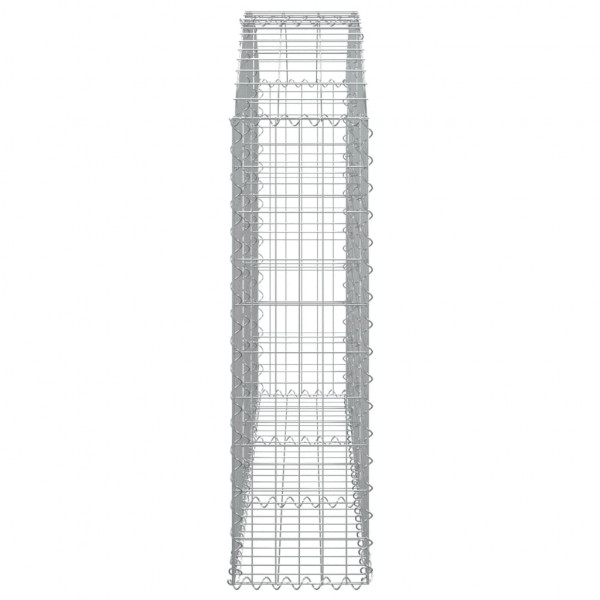 Cesto gabião arqueado 150x30x100/120 cm ferro galvanizado M 4