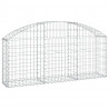 Cesta de gaviones forma arco hierro galvanizado 150x30x60/80 cm 2
