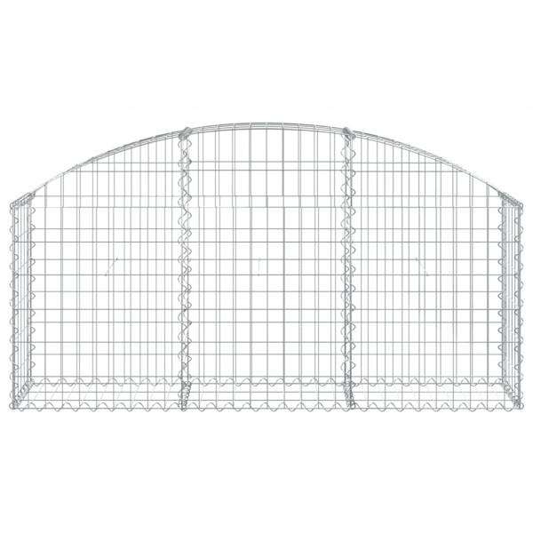 Cesta de gaviones forma arco hierro galvanizado 150x30x60/80 cm M 3