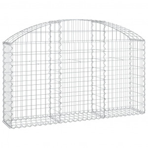 Cesto gabião arqueado 150x30x80/100 cm ferro galvanizado H