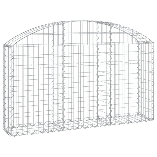 Cesta de gaviones forma arco hierro galvanizado 150x30x80/100cm M 2
