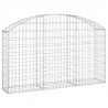 Cesto gabião arqueado 150x30x80/100 cm ferro galvanizado 2