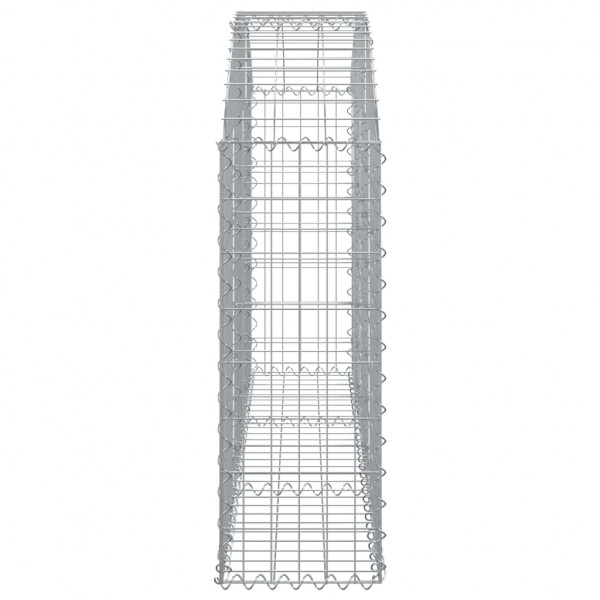 Cesto gabião arqueado 150x30x80/100 cm ferro galvanizado M 4