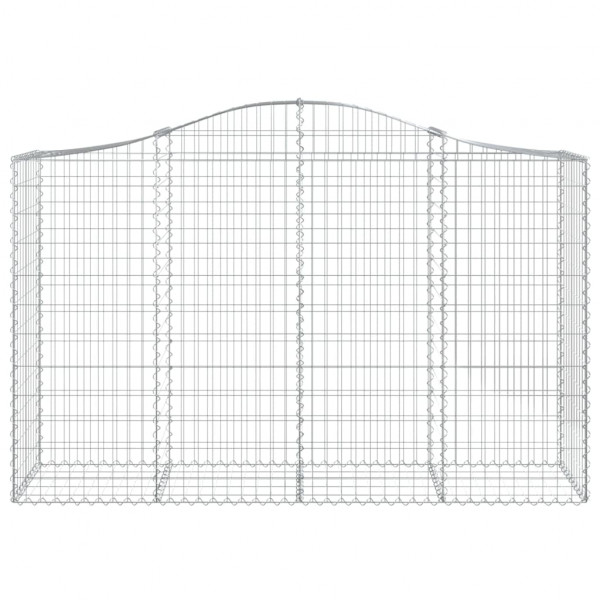 Cestas gaviones 12 uds forma de arco hierro 200x50x120/140 cm M 4