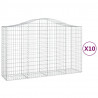 Cestos gabião arqueados 10pcs 200x50x120/140 ferro galvanizado 2
