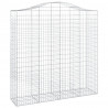 Cestos gabião arqueados 4pcs 200x50x200/220cm ferro galvanizado 3