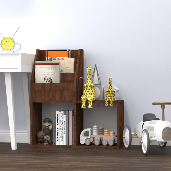 Revistero niños madera contrachapada marrón roble 71x30x78.5 cm M 3