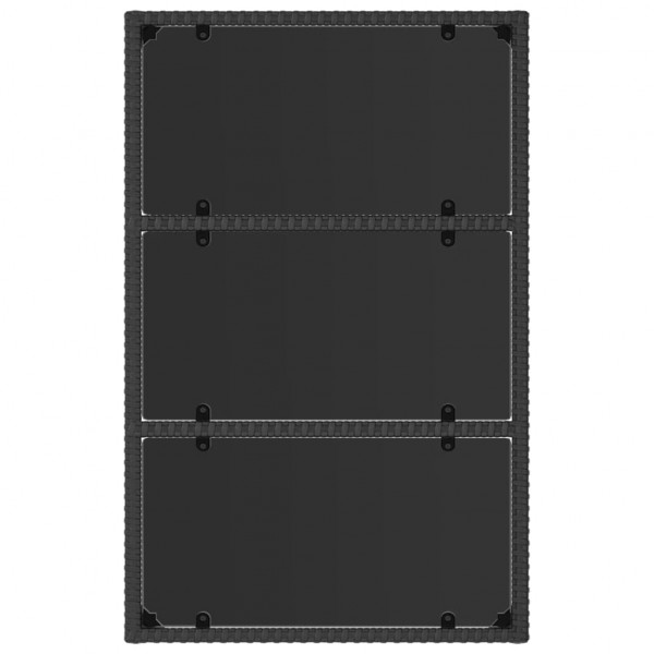 Juego de jardín con cojines 4 piezas ratán sintético negro M 5