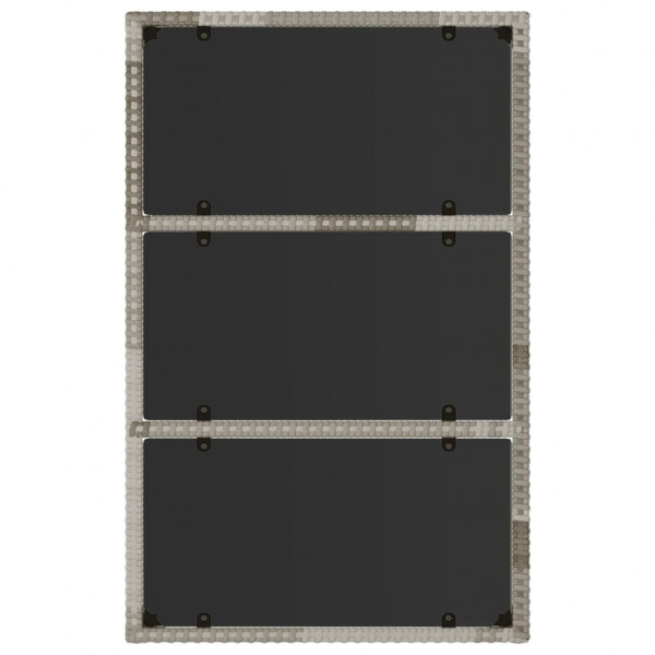 Set de muebles de jardín 4 pzas y cojines ratán sintético gris M 5