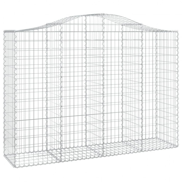 Cestos gabião arqueados 7pcs 200x50x140/160cm ferro galvanizado M 3