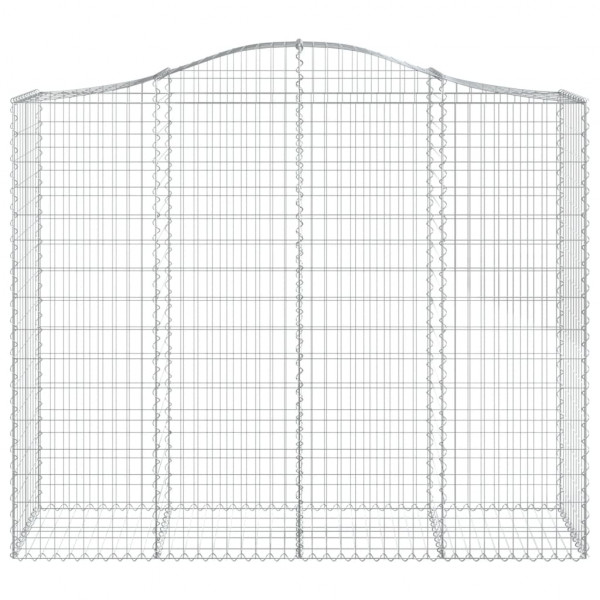 Cestas de gaviones 4 uds forma de arco hierro 200x50x160/180 cm M 4