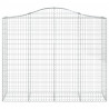 Cestos gabião arqueados 4pcs 200x50x160/180cm ferro galvanizado 4