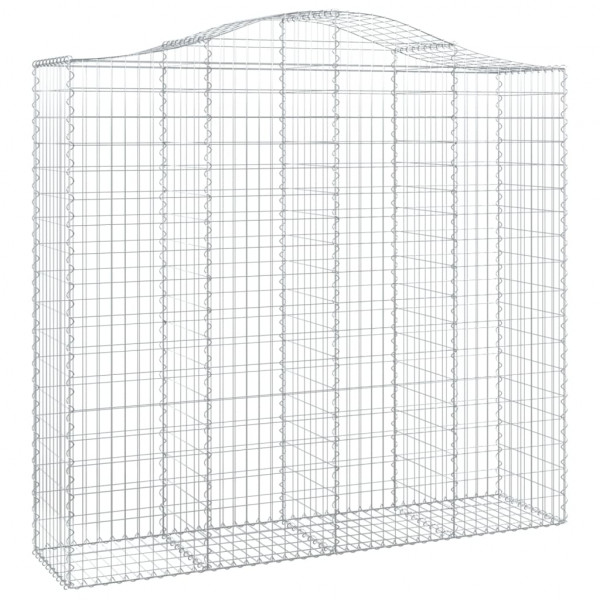 Cestos gabião arqueados 2pcs 200x50x180/200cm ferro galvanizado M 3