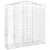 Cestos gabião arqueados 2pcs 200x50x200/220cm ferro galvanizado 3