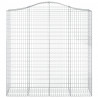 Cestos gabião arqueados 2pcs 200x50x200/220cm ferro galvanizado 4