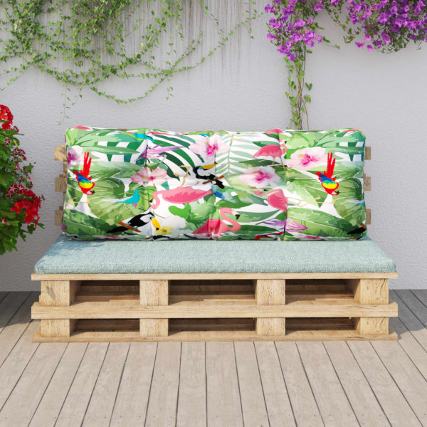 Cojín para sofá de palets tela multicolor 120x40x12 cm M 3