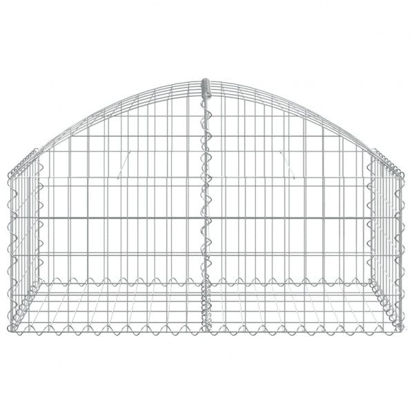 Cesta de gaviones forma arco hierro galvanizado 100x50x40/60 cm M 3