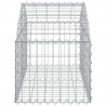 Cesta de gaviones forma arco hierro galvanizado 100x50x40/60 cm 4