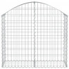 Cesta de gaviones forma arco hierro galvanizado 100x30x80/100cm 3