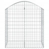 Cesta gaviones forma arco hierro galvanizado 100x50x100/120 cm 3