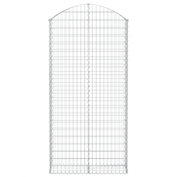 Cesta gaviones forma arco hierro galvanizado 100x30x200/220 cm M 3