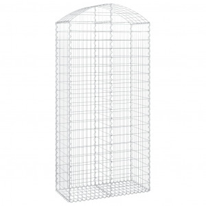 Cesto gabião arqueado 100x50x200/220 cm ferro galvanizado H
