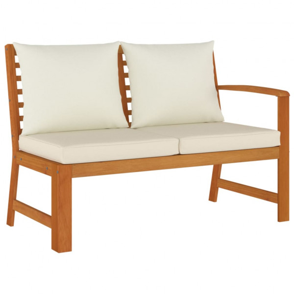 Juego comedor de jardín 6 pzas con cojines madera maciza acacia M 5