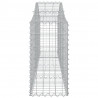 Cestos gabião arqueados 4 pcs 200x30x60/80 cm ferro galvanizado 5