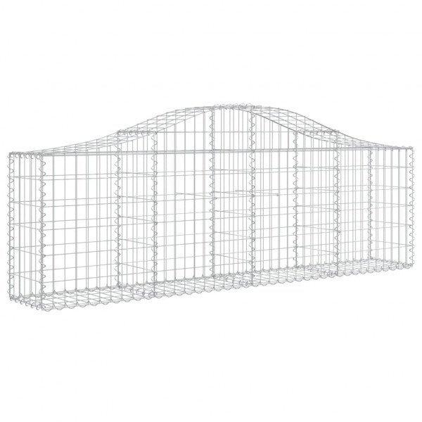 Cestos gabião arqueados 8 pcs 200x30x60/80 cm ferro galvanizado M 3