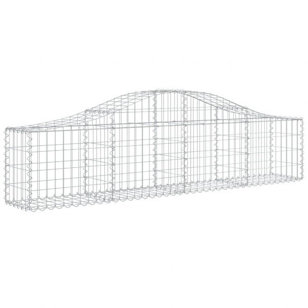 Cestos gabião arqueados 6 pcs 200x30x40/60 cm ferro galvanizado M 3